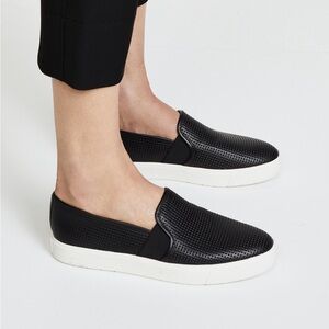 Vince Perforated Leather Blair Sneaker Black